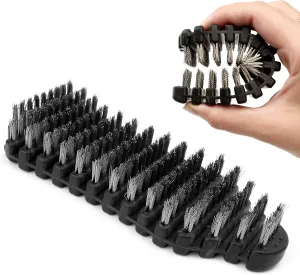 Barbell Cleaning Brush Scrubber for Training Strength Weight Bar Care Rescue, Rust Chalk Remover, Hard Knurling Steel Wire Bristle, Power Cleaner Kit Supplies Accessories for Athletic Gym Maintenance
