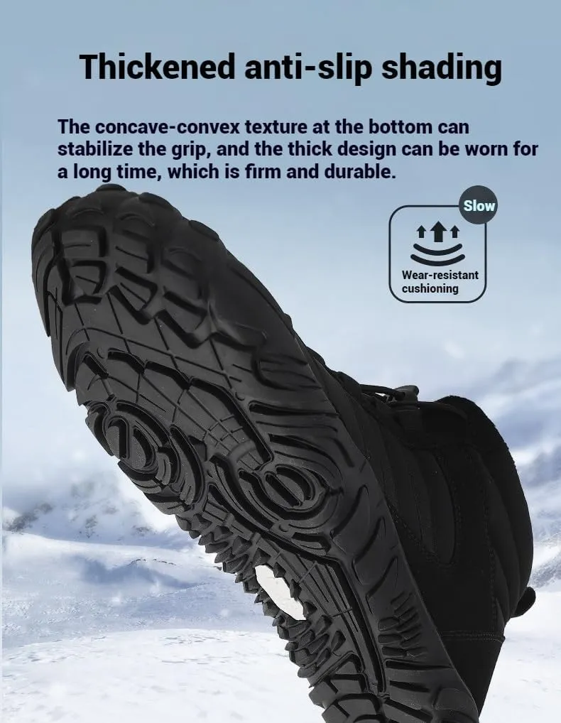Barefoot Shoes Women Men, Winter Warm Comfortable Non-Slip Barefoot BootsWide Toe Box Winter Hiking Boots