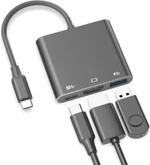 Battony USB C to HDMI Adapter with 4K@60Hz HDMI Output, Multi-AV Converter for for MacBook/Mac Pro Air iPad Pro and More Type-C Port Device