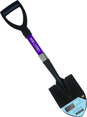 Beach Shovel, Round Small Head with Wooden D-Handle, Metal Garden Shovel for Gardening, 27 Inches Metal FiberglassMetal Fiberglass(Purple)