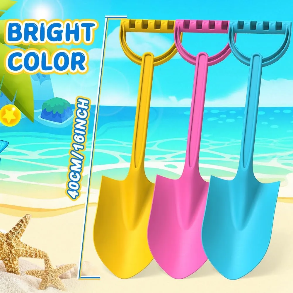 Beach Toy Shovel Heavy Duty Plastic Sand Spade Scoop Tools, Sandbox Sand Essential Toy for Kid Adult, Garden Plant Digging Bath Water Pool Toy Birthday Gift
