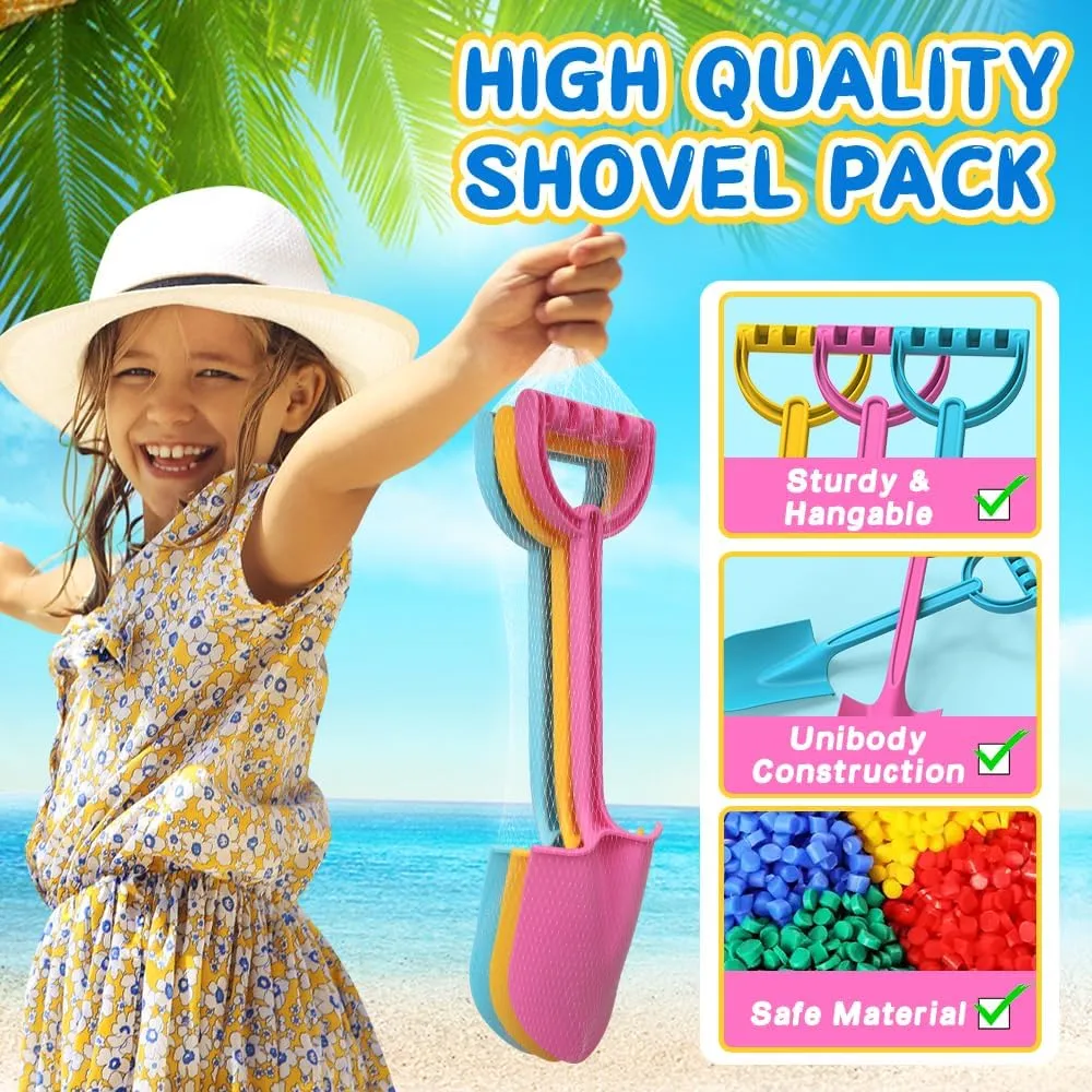 Beach Toy Shovel Heavy Duty Plastic Sand Spade Scoop Tools, Sandbox Sand Essential Toy for Kid Adult, Garden Plant Digging Bath Water Pool Toy Birthday Gift