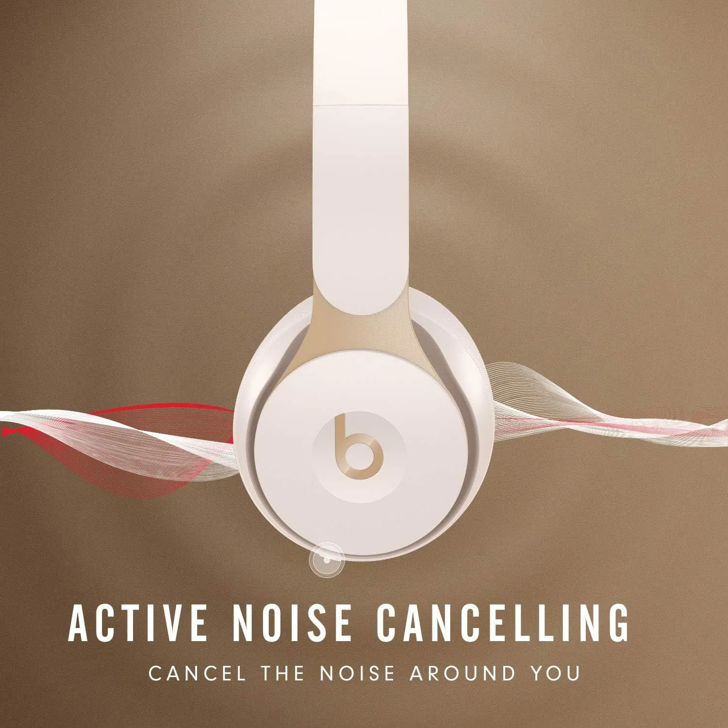 Beats Solo Pro Wireless NC On-Ear Headphones - More Matte Collection Ivory (Renewed)