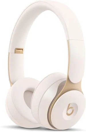 Beats Solo Pro Wireless NC On-Ear Headphones - More Matte Collection Ivory (Renewed)