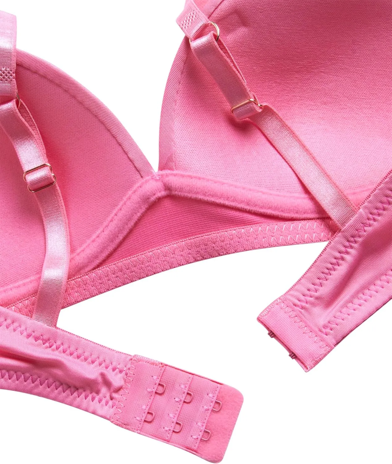 bebe Girls' Training Bra - 3 Pack Wire Free Soft Microfiber Molded Bra with Adjustable Straps (A Cup/B Cup)