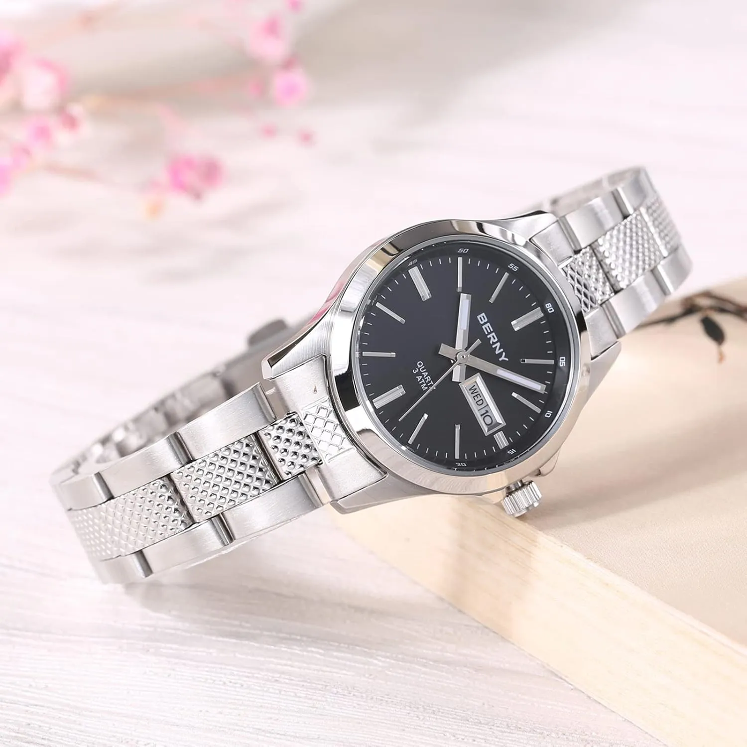 BERNY Women Watches Stainless Steel Band - Japanese Quartz Movement (28mm)