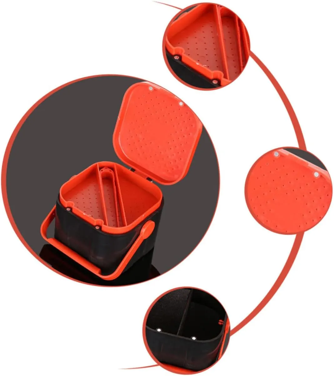 BESPORTBLE 2pcs Portable Bait Box Breathable Storage Container for Fishing Supplies Leak Design Ventilated Lid for Outdoor Fishing Enthusiasts