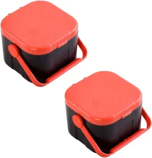 BESPORTBLE 2pcs Portable Bait Box Breathable Storage Container for Fishing Supplies Leak Design Ventilated Lid for Outdoor Fishing Enthusiasts