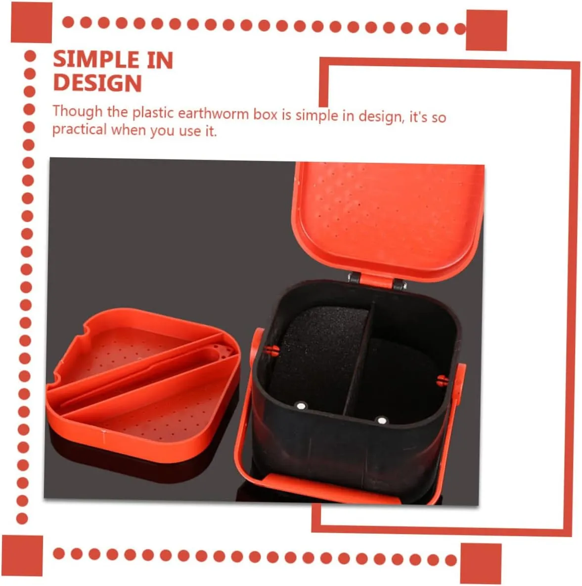 BESPORTBLE 2pcs Portable Bait Box Breathable Storage Container for Fishing Supplies Leak Design Ventilated Lid for Outdoor Fishing Enthusiasts
