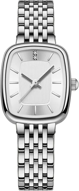 BESTKANG Luxury Women's Watch with Crystal Accents Dial Stainless Steel Band, 30M Waterproof Elegant Designer Watch for Women (GoddessMatch Series)