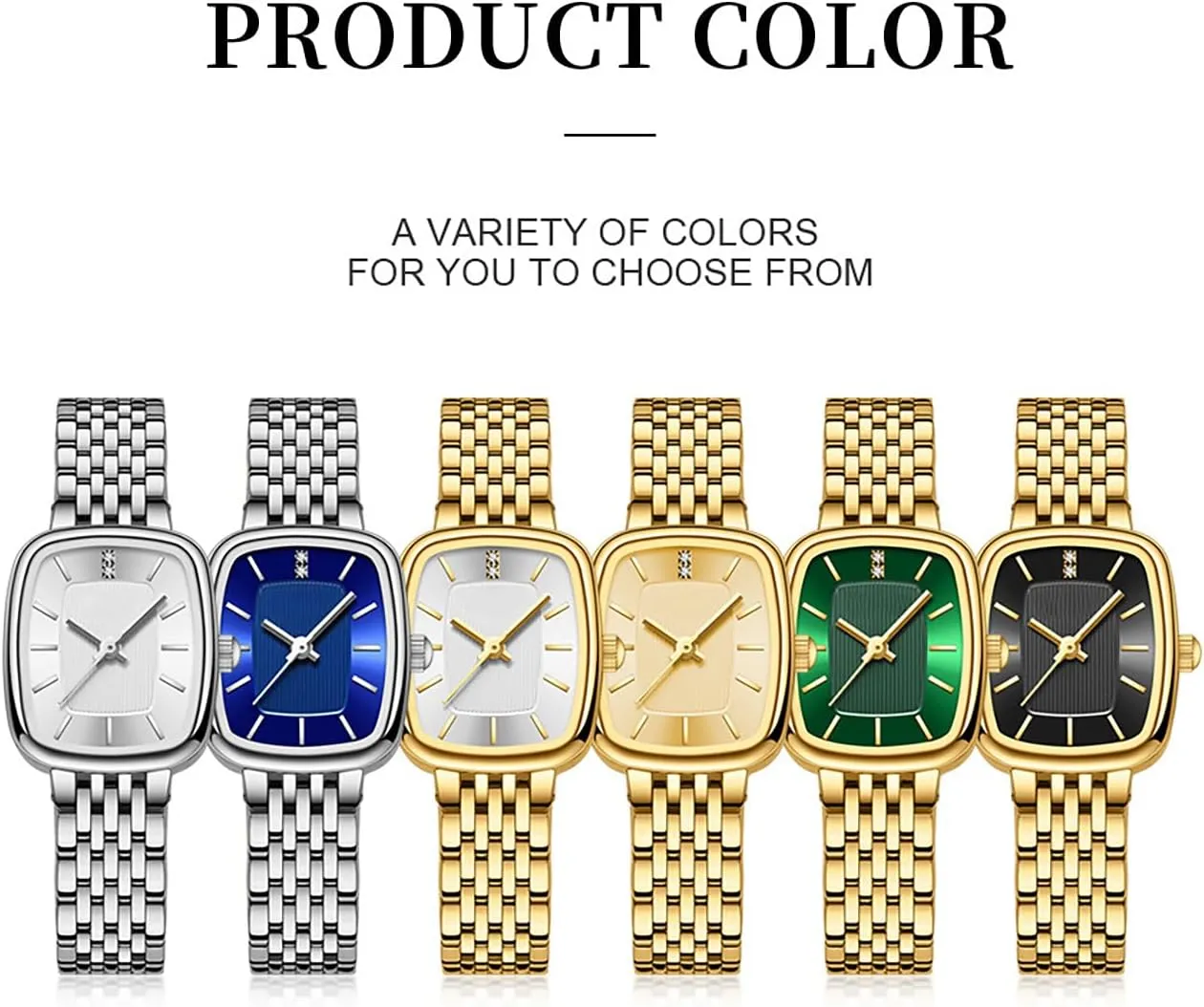 BESTKANG Luxury Women's Watch with Crystal Accents Dial Stainless Steel Band, 30M Waterproof Elegant Designer Watch for Women (GoddessMatch Series)