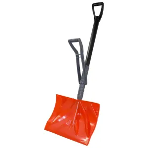 Bigfoot Series 18 In. Poly Combination Snow Shovel with Adjustable Power Lift Ergonomic Handle