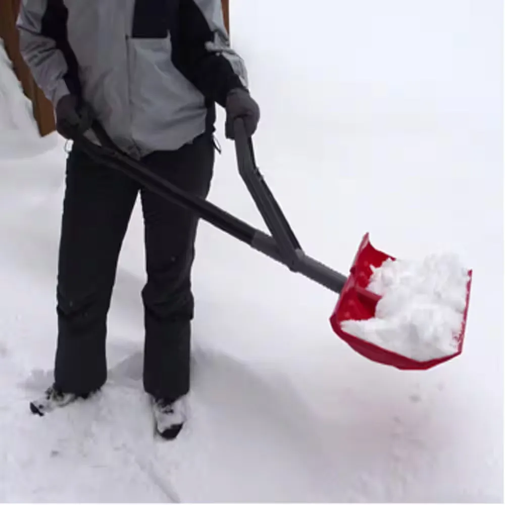 Bigfoot Series 18 In. Poly Combination Snow Shovel with Adjustable Power Lift Ergonomic Handle