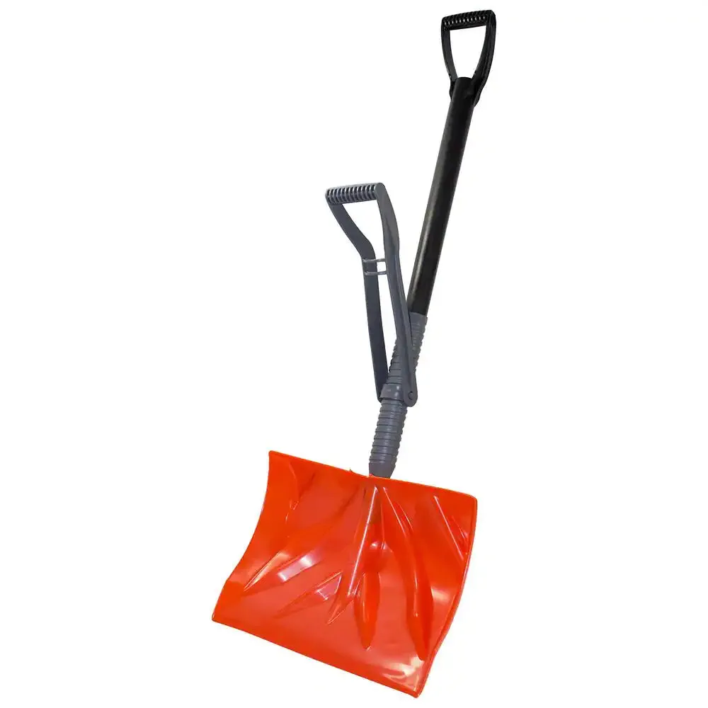 Bigfoot Series 18 In. Poly Combination Snow Shovel with Adjustable Power Lift Ergonomic Handle