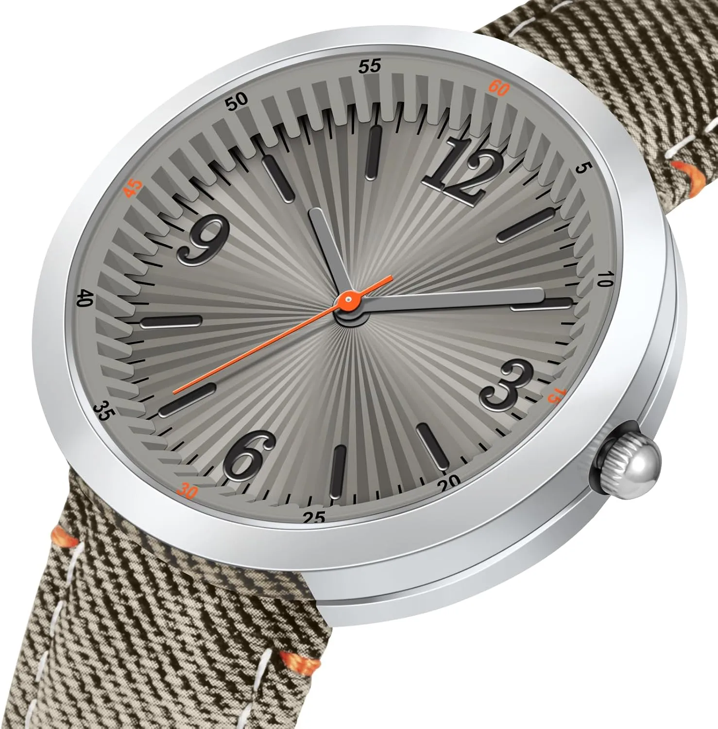 Bisley 39MM Watch for Women Comfortable Strap Arabic Number Easy to Read Waterproof Watch
