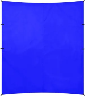 Blue Solid Color Pure Plain Foldable Beach Tent UPF50  Protection Waterproof Outdoor Sun Shade with Sandbags & Sand Shovel for Camping, Picnics, Backyard