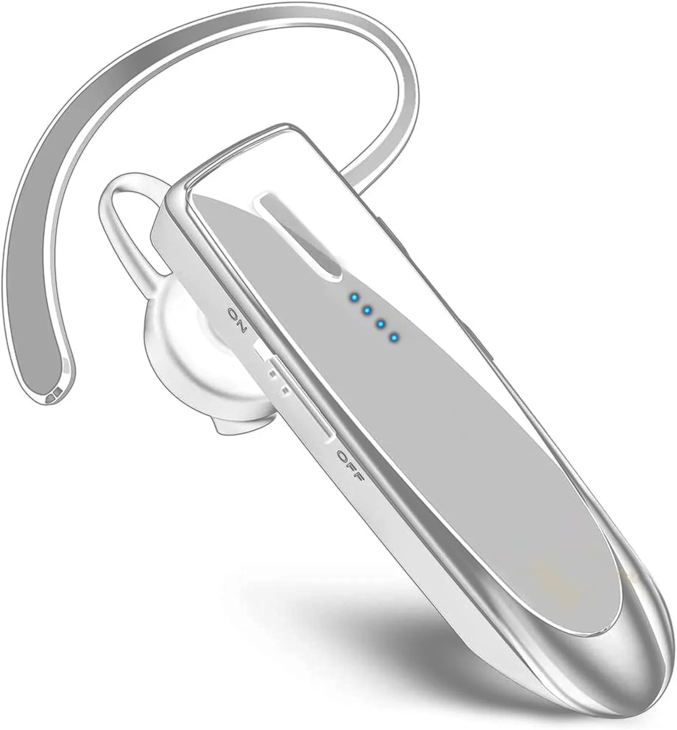 Bluetooth 5.3 Headset Compatible with Micromax Unite 3 Wireless Earpiece, IPX5 Waterproof, Dual Microphones, Noise Reduction, 60 Days Standby   22Hrs HD Talk Time!