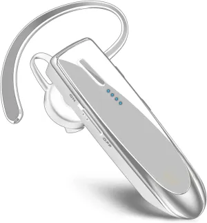 Bluetooth 5.3 Headset Compatible with Micromax Unite 3 Wireless Earpiece, IPX5 Waterproof, Dual Microphones, Noise Reduction, 60 Days Standby   22Hrs HD Talk Time!