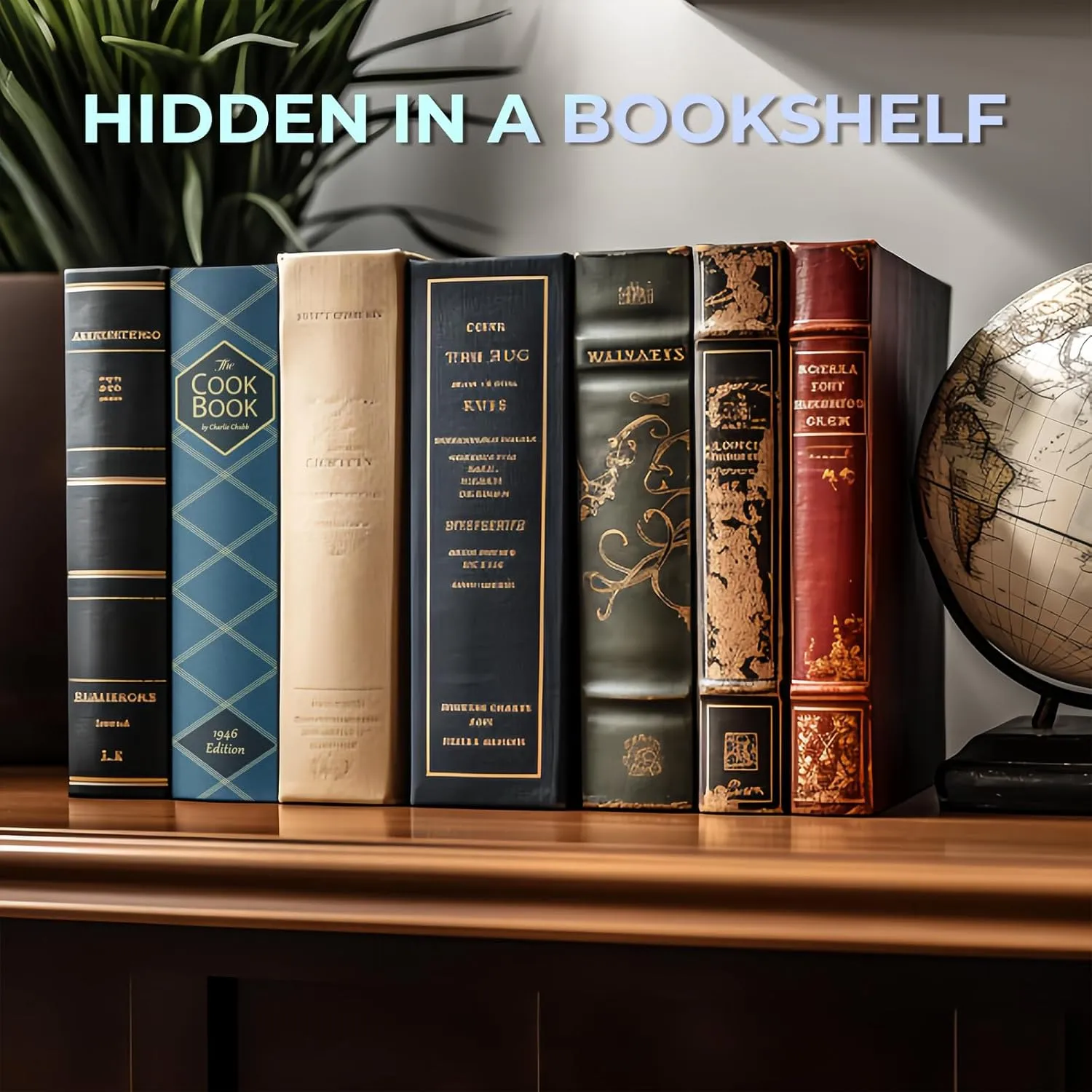 Book Safe with Combination Lock, Hidden Safe (10.55 x 7.95 x 2.62 Inch) with Fireproof Bag, Secret Diversion Safe, Hollow Book Box Hidden Storage, Money Safe Box for Cash (X-Large COOK)