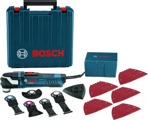 BOSCH GOP40-30C StarlockPlus Oscillating Multi-Tool Kit (32 Accessories & Case) - 4.0 Amp Motor, 20,000 Oscillations per Minute, Variable-Speed Dial - For Flush Cuts, Sanding, and Grinding