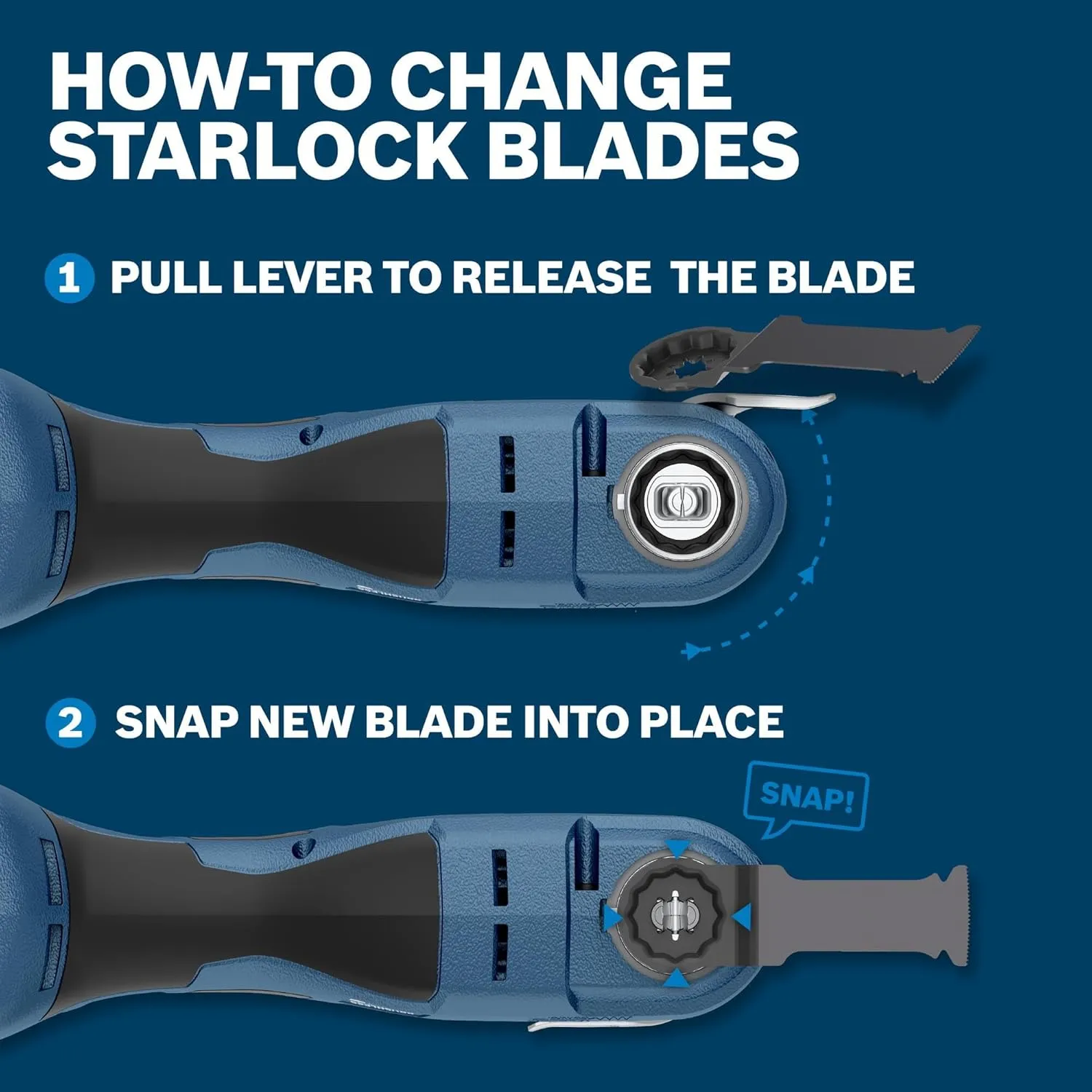 BOSCH OSL114C-10 10-Pack 1-1/4 in. Starlock Oscillating Multi Tool Metal & More Carbide Extreme Plunge Cut Blades for Cutting Iron Bar, Metal, Wood with Nails, Drywall and Tile