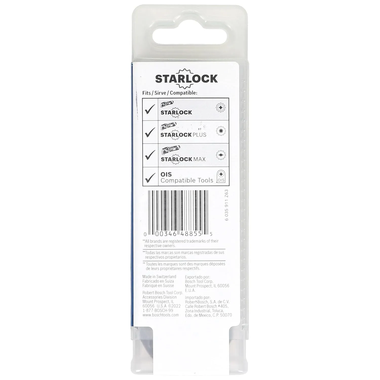 BOSCH OSL114F-10 10-Pack 1-1/4 In. Starlock Oscillating Multi Tool All Purpose Bi-Metal Plunge Cut Blades for Applications in Wood, Wood with Nails, Drywall, PVC, Metal (Nails and Staples)