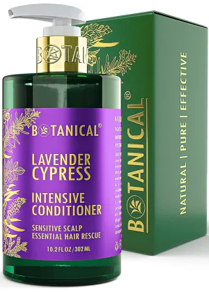 Botanical Hair Growth Lavender Conditioner Scalp Stimulating Anti-Hair Loss Therapy Intensive Repair For Weak Thinning Hair Postpartum Alopecia DHT Bocking 10.2 Fl Oz
