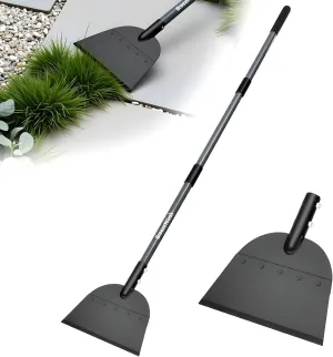 Breeze Touch 68in Metal Garden Weed Shovel, Heavy Duty Garden Flat Spade with Long Handle, Adjustable Length Tool for Sidewalks, Remove Weeds, Moss, Dirt, Patio Cleaner