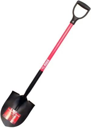 Bully Tools 32510 14-Gauge Round Point Shovel with Fiberglass Handle (D-Grip)