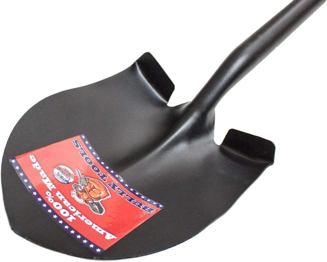 Bully Tools 32510 14-Gauge Round Point Shovel with Fiberglass Handle (D-Grip)