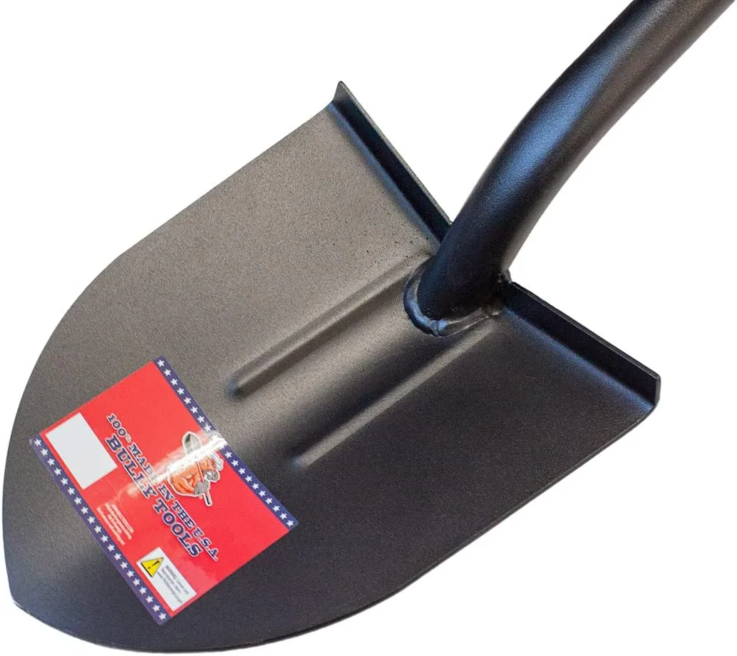 Bully Tools 92515 12-Gauge Round Point Shovel with Fiberglass Long Handle