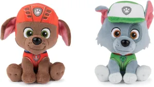 Bundle of 2 Gund 6 inch Stuffed Animal Characters, Water Rescue Zuma and Recycling Rocky