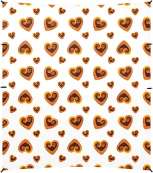 Burbuja Heart Shaped Chocolate Cookies Beach Canopy Windproof Beach Tent Sun Shade with 4 Sandbags & Sand Shovel, Portable Sun Shelter for Family Camping Picnic