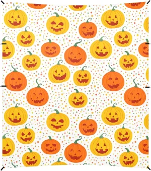 Burbuja Pumpkins Spooky Faces Beach Canopy Windproof Beach Tent Sun Shade with 4 Sandbags & Sand Shovel, Portable Sun Shelter for Family Camping Picnic