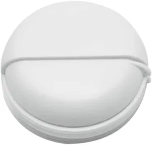 Cable Management Box Round Earphone Wire Box Organizer Data Line Cables Storage Case Plastic Container Jewelry Headphone Protect with Rotating Cover Cable Management Organiser Box(White)