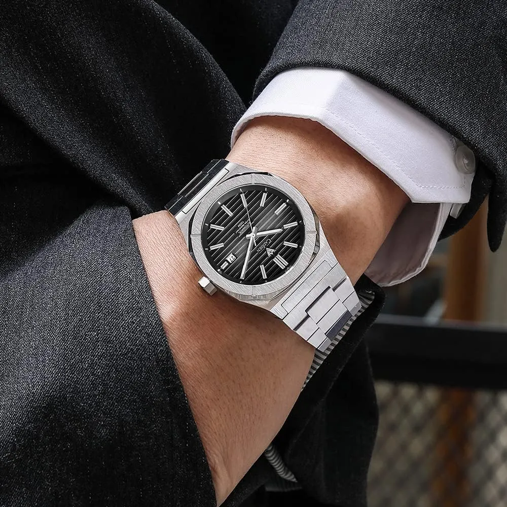CADISEN Men’s Automatic Watch Mechanical NH35 Movement Waterproof Sapphire Glass Casual Business Watches…