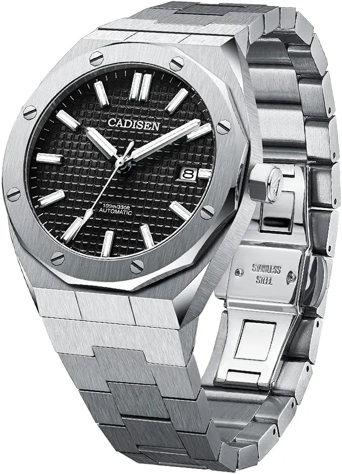 CADISEN Men’s Automatic Watch Mechanical NH35 Movement Waterproof Sapphire Glass Casual Business Watches…