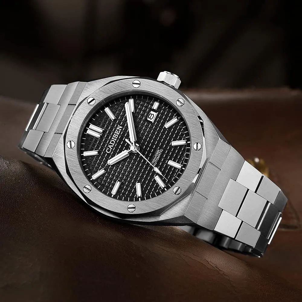 CADISEN Men’s Automatic Watch Mechanical NH35 Movement Waterproof Sapphire Glass Casual Business Watches…