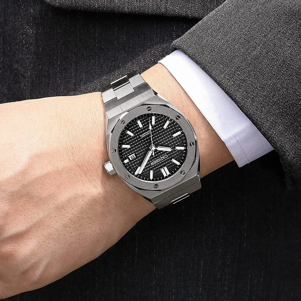 CADISEN Men’s Automatic Watch Mechanical NH35 Movement Waterproof Sapphire Glass Casual Business Watches…