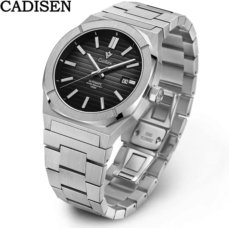 CADISEN Men’s Automatic Watch Mechanical NH35 Movement Waterproof Sapphire Glass Casual Business Watches…