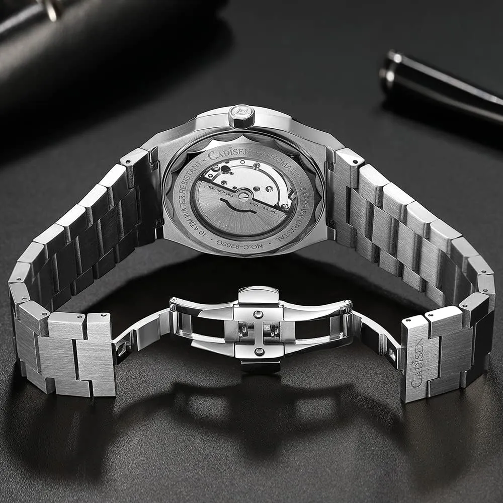 CADISEN Men’s Automatic Watch Mechanical NH35 Movement Waterproof Sapphire Glass Casual Business Watches…