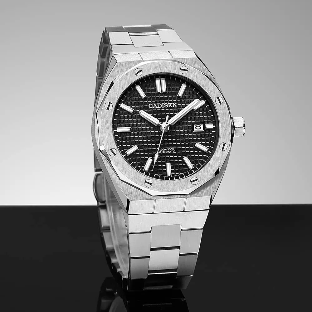 CADISEN Men’s Automatic Watch Mechanical NH35 Movement Waterproof Sapphire Glass Casual Business Watches…