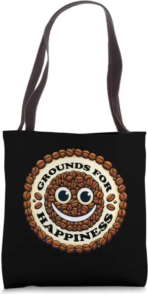 Caffeine Connoisseur Happy Coffee Beans Barista Tote Bag