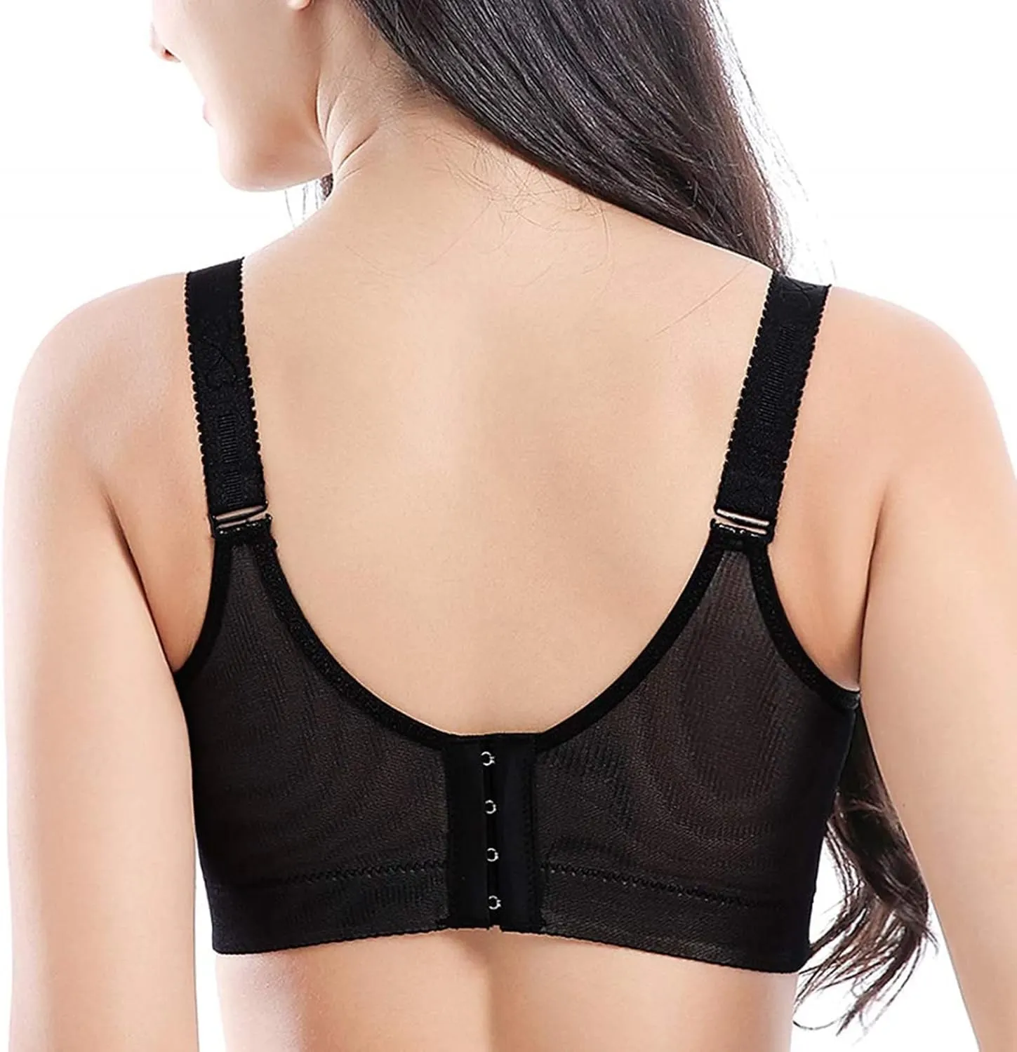 CAHL&FAUO Women Padded Push Up Bra Plus Size Lace Underwire Bras 34A to 46D