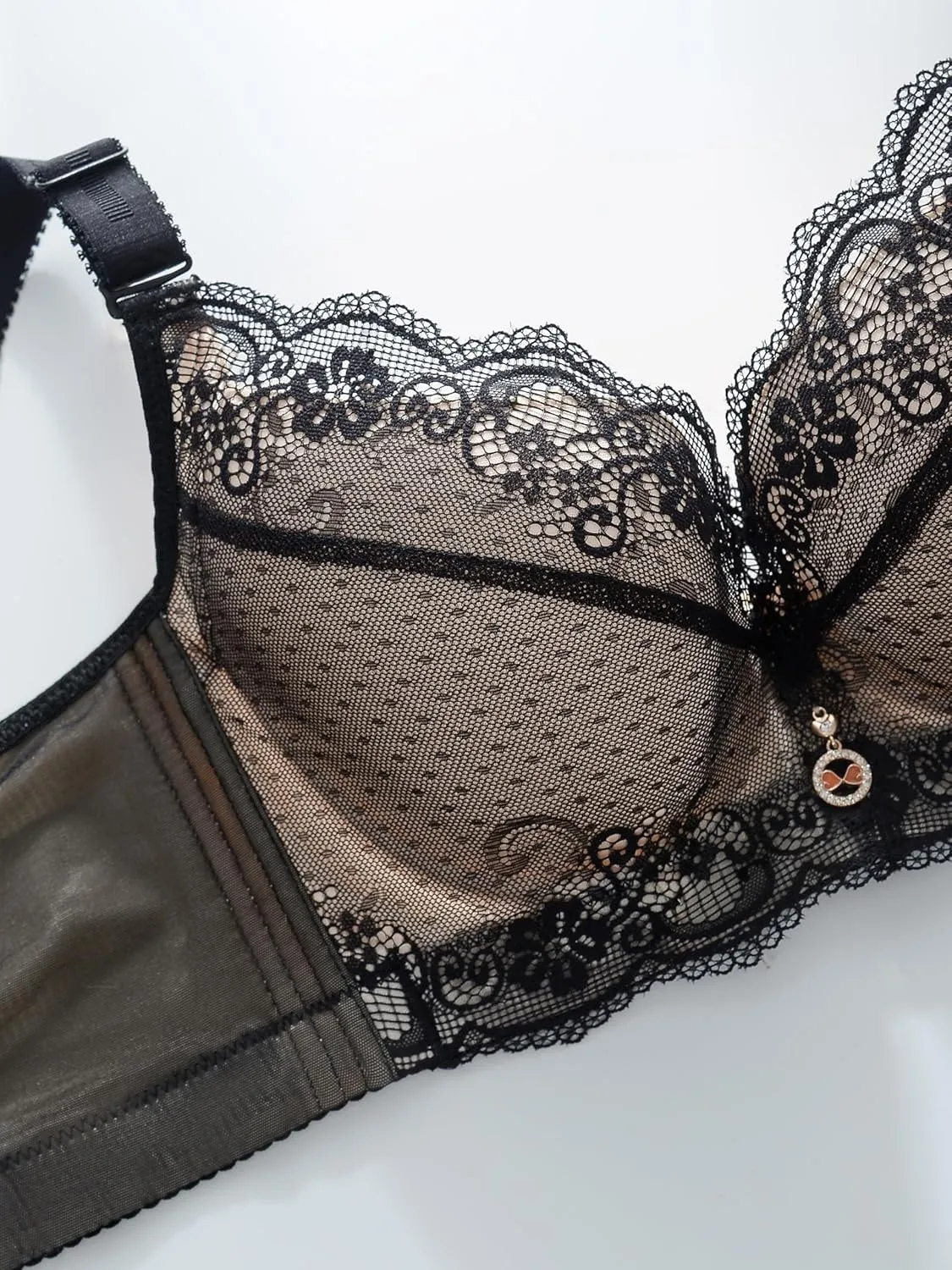 CAHL&FAUO Women Padded Push Up Bra Plus Size Lace Underwire Bras 34A to 46D