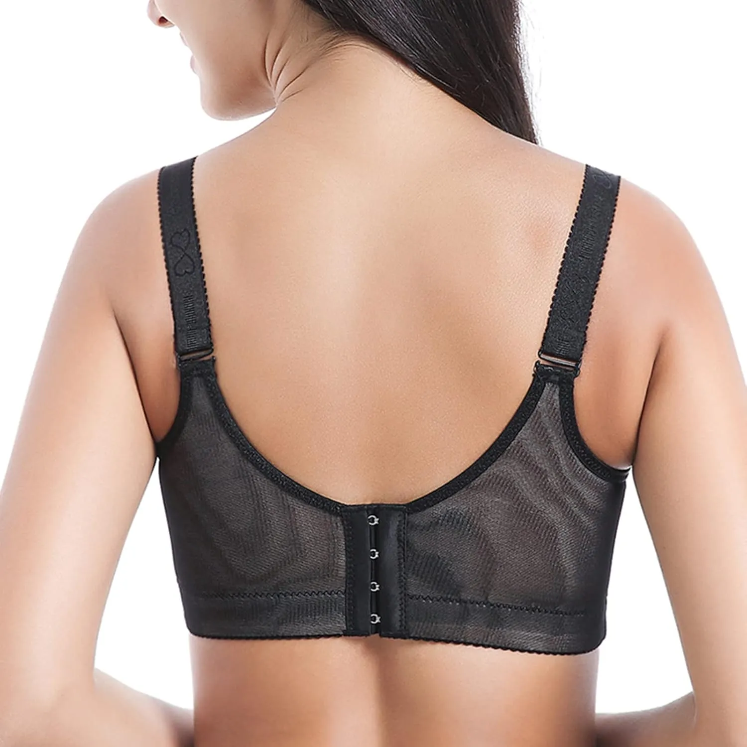 CAHL&FAUO Women Padded Push Up Bra Plus Size Lace Underwire Bras 34A to 46D
