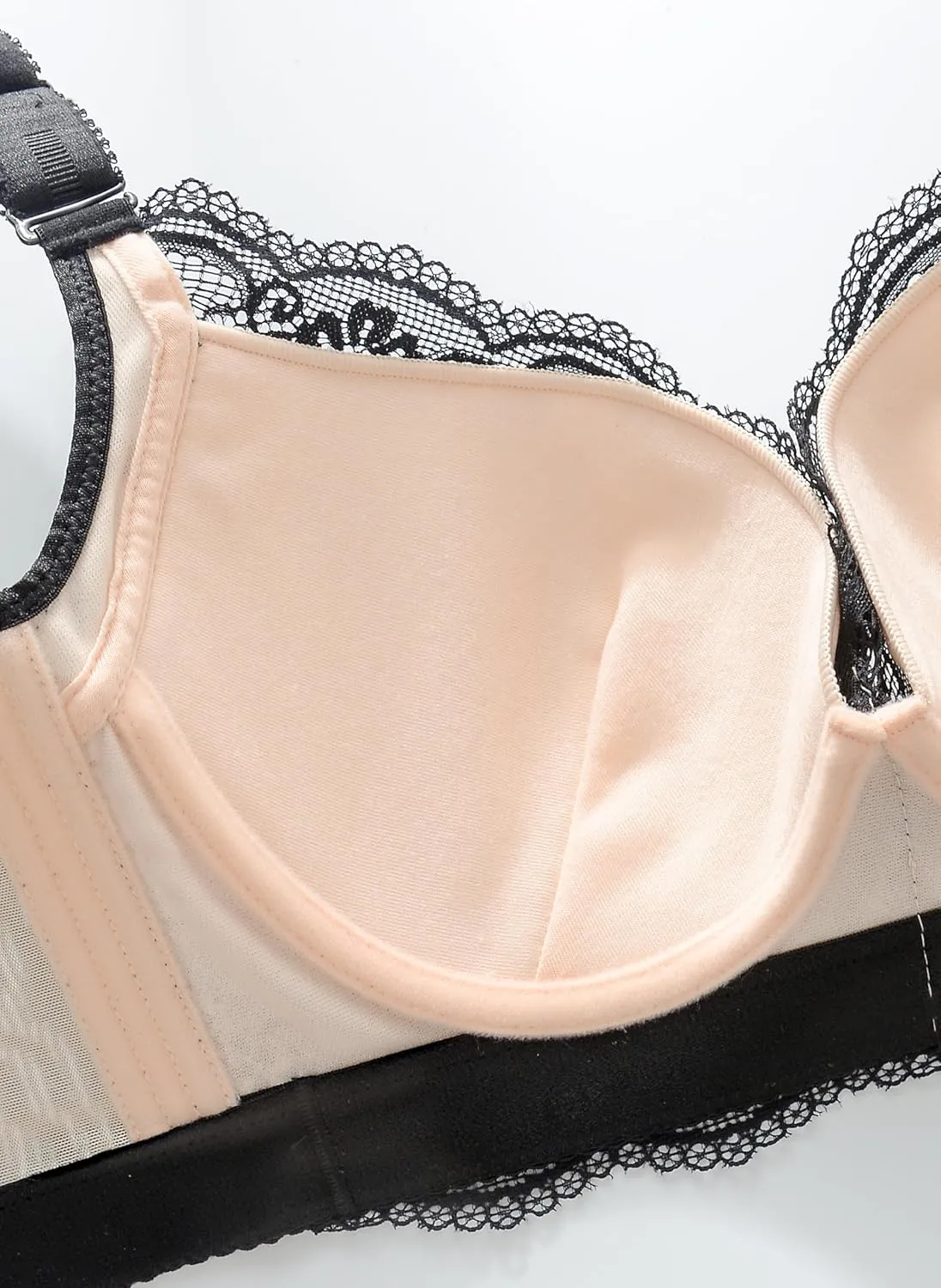 CAHL&FAUO Women Padded Push Up Bra Plus Size Lace Underwire Bras 34A to 46D