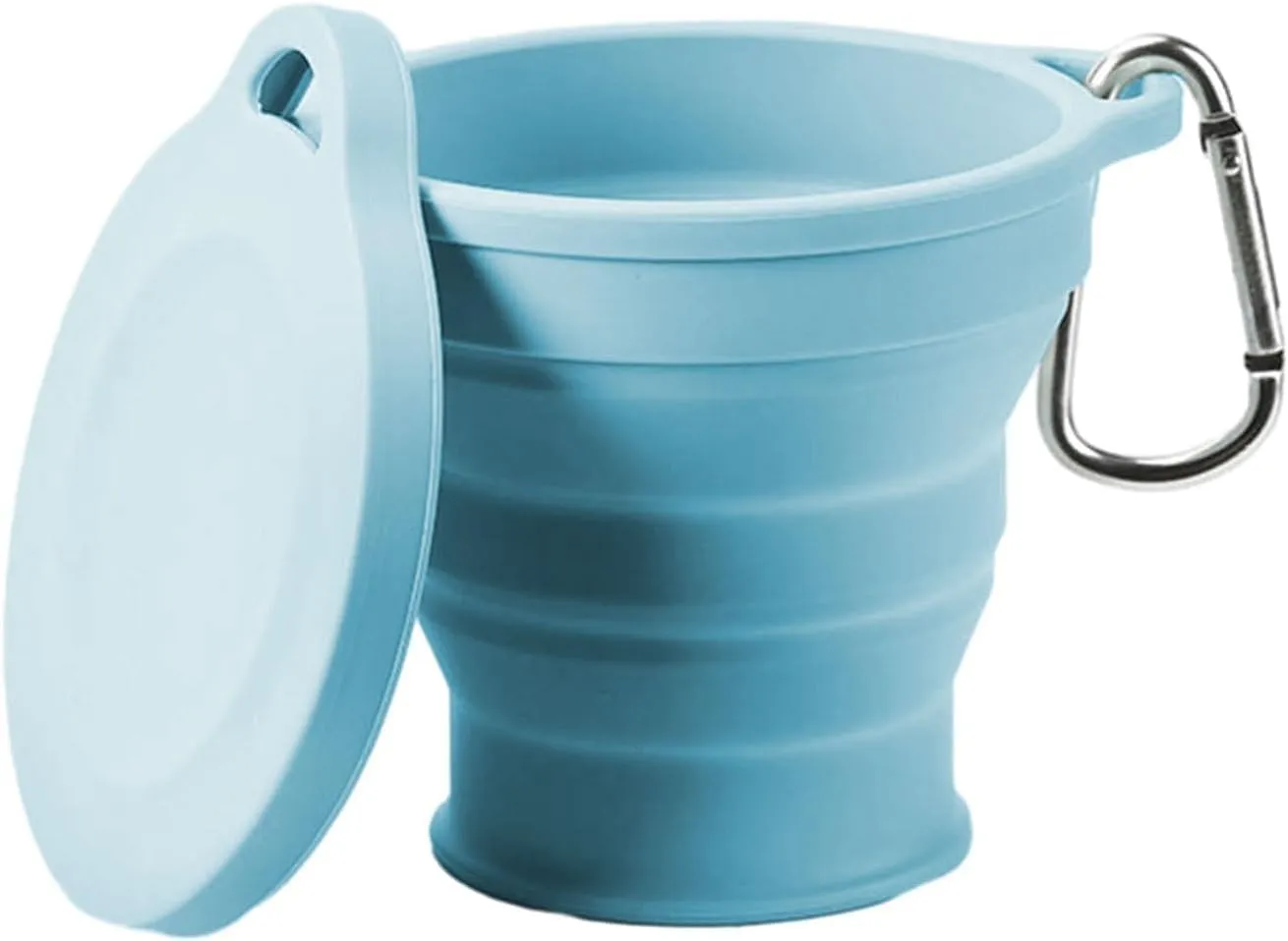 Camping Cup,Backpacking Cup,Collapsible Cup，Silicone Outdoor Mug Folding Household Drink Cup Foldable Telescopic Cup Drinking Utensils Outdoor Hiking Camping Travel(Blue)