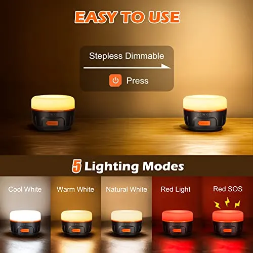 Camping Lantern 1000LM,5200mAh Camping Lights with Remote Control