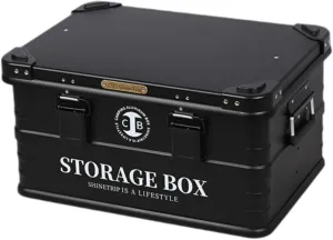 Camping Storage Box Car Trunk Organizer Multifunctional Container Aluminum for Backpacking Outdoor Camping Barbecue Grocery, M